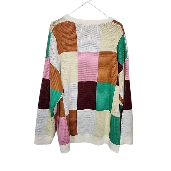Haptics By Harper Soft Crew Neck Sweater with Geometric Design. Size 2x - Picture 5 of 7